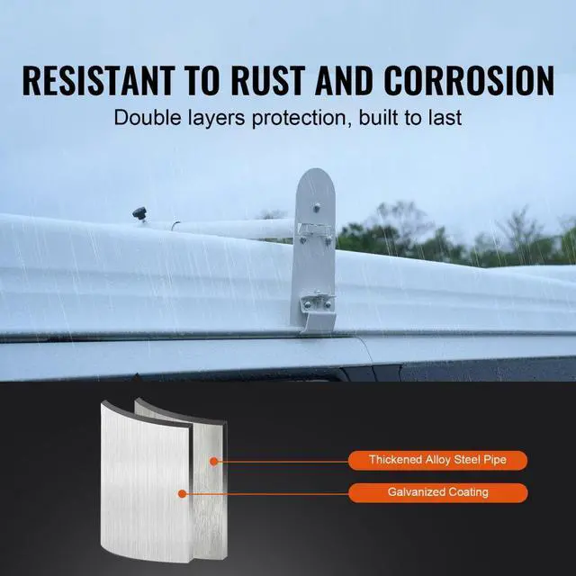 Alt view image 3 of 7 - VEVOR Van Roof Ladder Rack, 3 Bars Alloy Steel Roof Racks, 750 LBS Capacity Rain-Gutter Roof Rack, Adjustable Length 40.2" to 74.8", Van Ladder Rack Compatible with Chevrolet Express, GMC Savana, etc