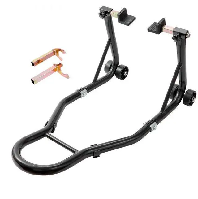 Main image of VEVOR Motorcycle Rear Wheel Stand, with U + L Fork Swingarm Spool, 850 lbs Capacity Heavy Duty Rear Wheel Stand Motorcycle Lift Jack Stand, for Suzuki Yamaha Honda Kawasaki, Black