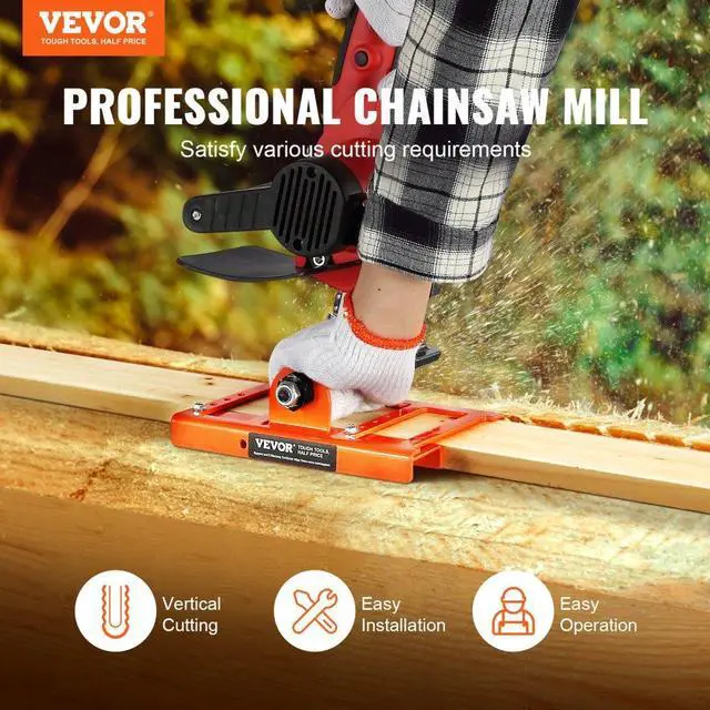 Alt view image 2 of 7 - VEVOR Chainsaw Mill, Vertical Lumber Cutting Guide with 2"-6" Cutting Width, Cast Iron Portable Timber Chainsaw Attachment, Lightweight Wood Timber Milling Attachment for Builders and Woodworkers
