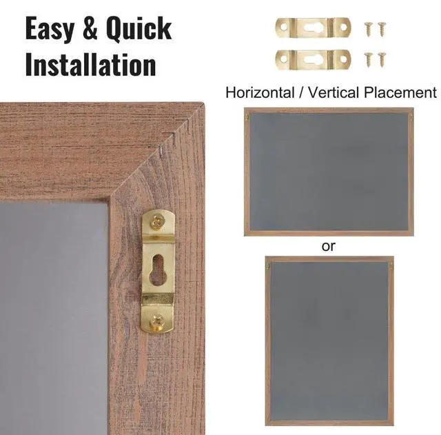 Alt view image 5 of 7 - VEVOR Magnetic Chalk Board, Hanging Message Signs with Chalks & Eraser, Vintage Wooden Chalkboard Sign, Rustic Brown Framed Calendar and Bulletin Combo Boards, 35"x46", Kitchen, Home Decor, Wedding