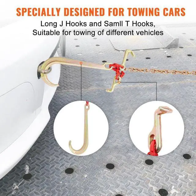 Alt view image 6 of 7 - VEVOR V-Chain Bridle, 9620 lbs Working Load Limit, 5/16'' x 3' G80 Tow Chain with RTJ Cluster Hooks, DOT Certified, Galvanized Coating Manganese Steel & D-Shackle, for Lifting & Moving Activities