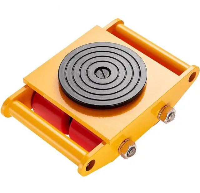 Main image of VEVOR Machinery Skate Dolly, 13,200 LBS/6T Industrial Machinery Mover, Heavy Duty Carbon Steel Machinery Moving Skate with 4 PU Wheels and 360° Rotation Non-Slip Cap for Warehouse, Workshop, Factory