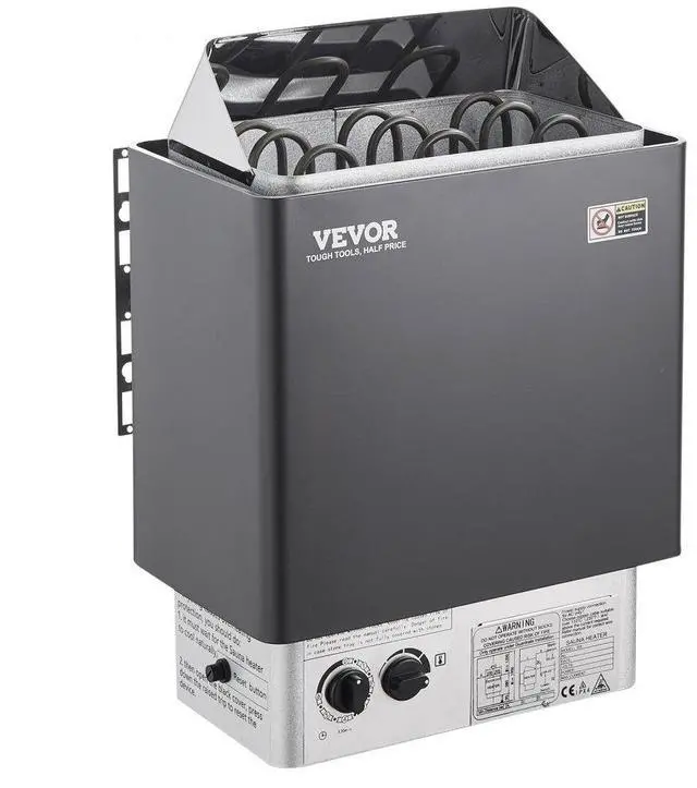 Main image of VEVOR Sauna Heater, 4.5KW 220V Electric Sauna Stove, Steam Bath Sauna Heater with Built-In Controls, 3h Timer and Adjustable Temp for Max. 105-210 Cubic Feet, Home Hotel Spa Shower Use, FCC Certifica