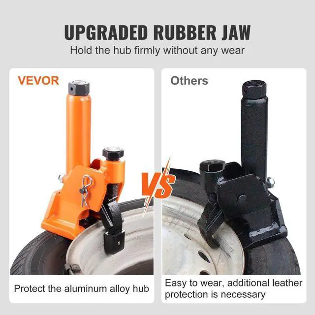 Alt view image 4 of 7 - VEVOR Manual Tire Bead Breaker, 38"-42" Tires Changer Tool with Rubber Pad, Protect Aluminum Alloy Hubs, Easy-Operated Tire Repair Tool for ATVs/UTVs, Tractors, Trucks, Cars, Heavy Duty Tires