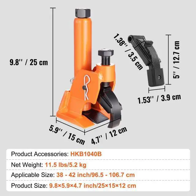 Alt view image 7 of 7 - VEVOR Manual Tire Bead Breaker, 38"-42" Tires Changer Tool with Rubber Pad, Protect Aluminum Alloy Hubs, Easy-Operated Tire Repair Tool for ATVs/UTVs, Tractors, Trucks, Cars, Heavy Duty Tires