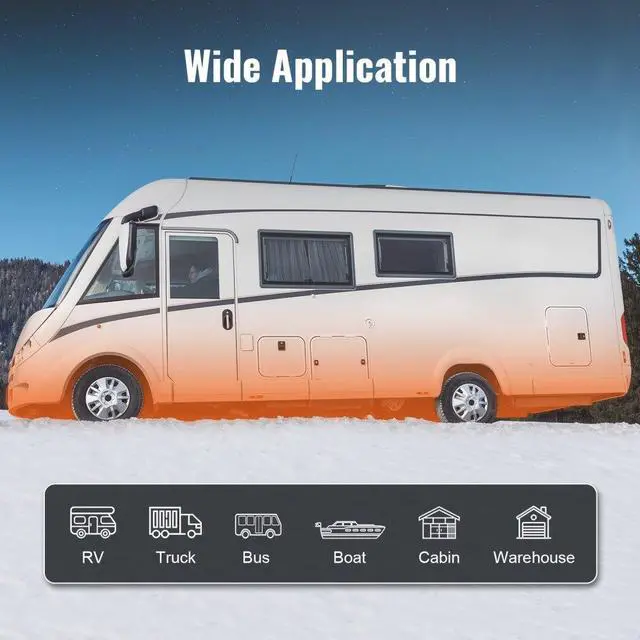 Alt view image 6 of 7 - VEVOR Bluetooth App Control Diesel Air Heater, 12V 8KW Diesel Heater with Automatic Altitude Adjustment, Remote Control and LCD, Diesel Parking Heater for RV Trailer Camper Van Boat And Indoors