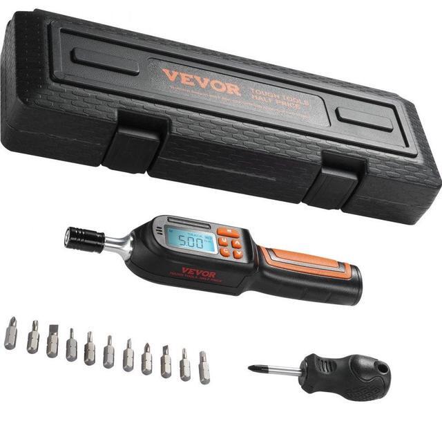 Main image of VEVOR Digital Torque Screwdriver, 1/4" Drive Screwdriver Torque Wrench, Electrician Torque Screwdriver with LCD, 2.65-70.67 in-lbs Torque Range, 0.01 N.m Increment Torque Screwdriver with Bits & Case