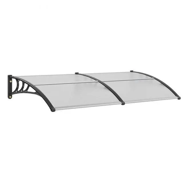 Main image of VEVOR Window Door Awning Canopy 40" x 80", UPF 50+ Polycarbonate Entry Door Outdoor Window Awning Exterior, Front Door Overhang Awning for Sun Shutter, UV, Rain, Snow Protection, Hollow Sheet