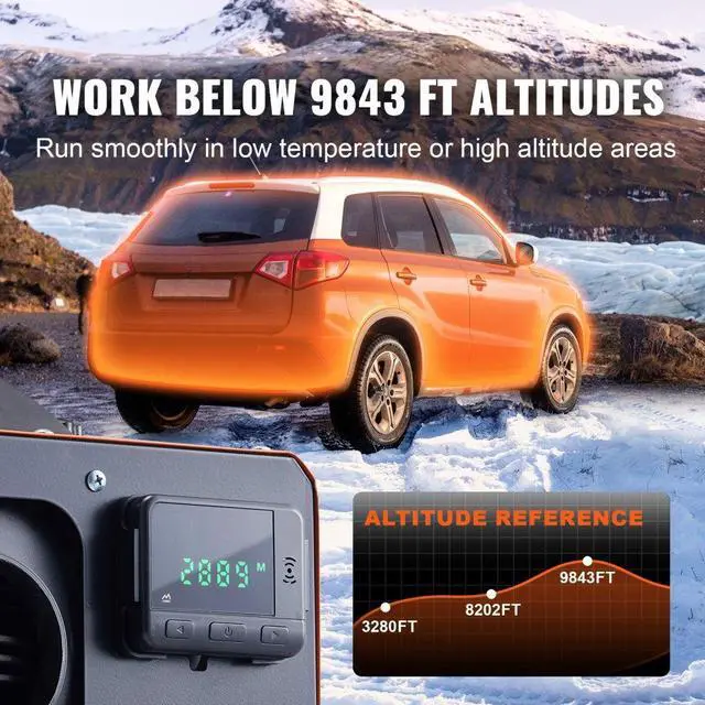 Alt view image 4 of 7 - VEVOR Diesel Air Heater All-in-one 12V 8KW LCD Remote Control for Car RV Indoors