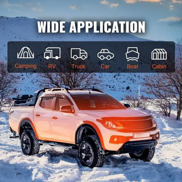 Alt view image 6 of 7 - VEVOR Diesel Air Heater All-in-one 12V 8KW LCD Remote Control for Car RV Indoors