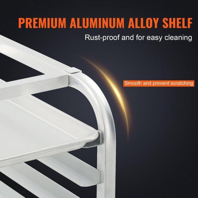 Alt view image 6 of 7 - VEVOR Bun Pan Rack, 20-Tier Commercial Bakery Racks with Brake Wheels, Aluminum Racking Trolley Storage for Half & Full Sheet, Speed Rack For Kitchen Home, Bread Baking Equipment, 26"L x 20.4"W x 70"H