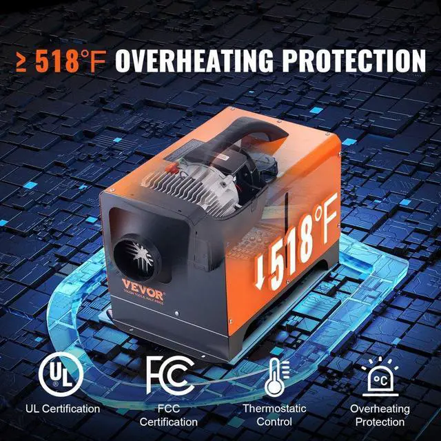 Alt view image 5 of 14 - VEVOR Diesel Air Heater All-in-one 12V 5KW LCD Remote Control for Car RV Indoors