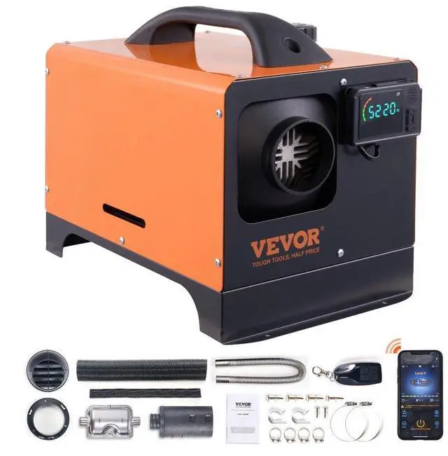 Main image of VEVOR Diesel Air Heater All-in-one 12V 5KW Bluetooth App LCD for Car RV Indoors