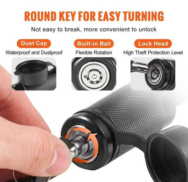 Alt view image 5 of 7 - VEVOR Trailer Hitch Lock, 5/8-inch Diameter, Locking Receiver Pin with 2 Keys and 4 O-Rings, Weatherproof Anti-Theft Tow Lockable Pin with Dust, Mud & Gunk Protection, Fits for Truck, Boat, Bike, Car