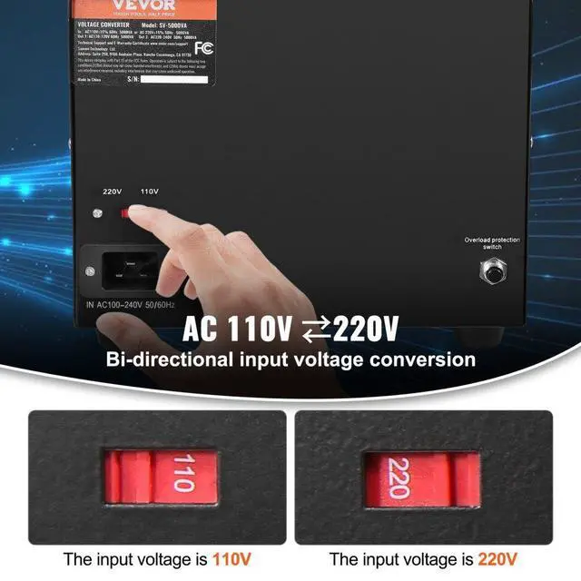 Alt view image 4 of 8 - VEVOR Voltage Converter Transformer, 3000W, Heavy Duty Step Up/Down Transformer, Convert from 110 Volt to 220 Volt and  from 220 Volt to 110 Volt, with US Outlet EU Outlet 5V USB Port, CE Certified