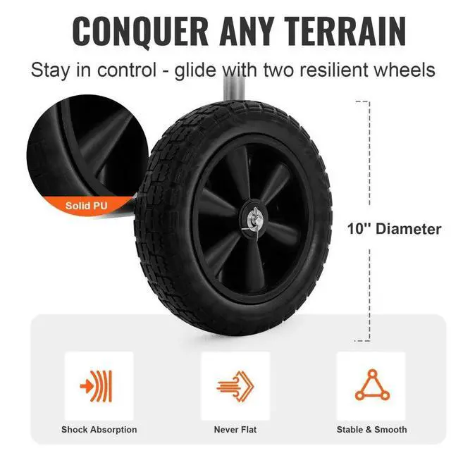 Alt view image 5 of 7 - VEVOR Hose Reel Cart, Hold Up to 250 ft of 5/8 Hose, Garden Water Hose Carts Mobile Tools with 4 Wheels, Heavy Duty Powder-coated Steel Outdoor Planting with Storage Basket, for Garden, Yard, Lawn