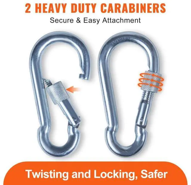 Alt view image 5 of 7 - VEVOR Static Climbing Rope, 96 ft Outdoor Rock Climbing Rope with 26KN Breaking Tension, 0.4'' /10mm High Strength Safety Rope, Escape Rope with 2pcs Carabiner and Storage Bag
