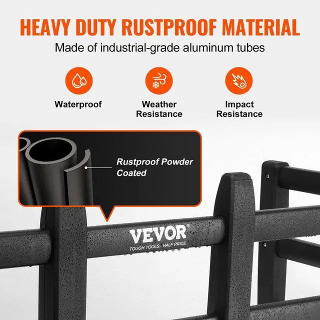 Alt view image 5 of 7 - VEVOR Truck Bed Extender, Aluminum Retractable Tailgate Extender, 55.5"-68", Fits for Ford Super Duty, F150, Dodge Ram 1500/2500/3500, Toyota Tundra, Nissan Titan, Chevrolet Silverado, GMC Sierra