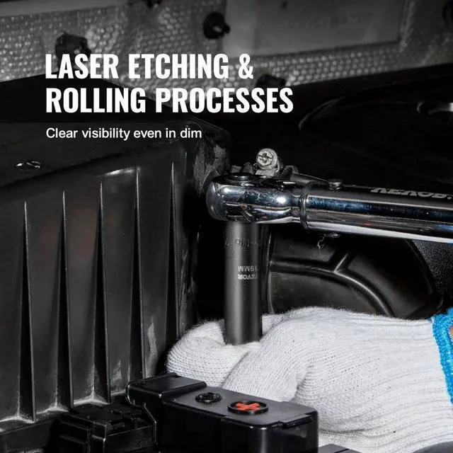 Alt view image 5 of 7 - VEVOR 1/2" Drive Impact Socket Set, 65 Piece Socket Set SAE 3/8" to 1-1/4" and Metric 10-24mm, 6 Point Cr-V Alloy Steel for Auto Repair, Rugged Construction, Easy-to-Read Size Markings, Storage Case