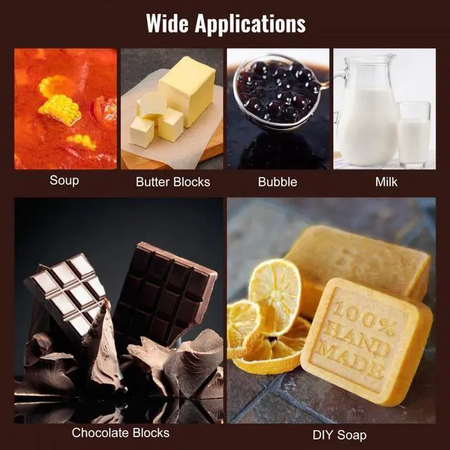 Alt view image 6 of 7 - VEVOR Chocolate Tempering Machine, 17.6 Lbs 2 Tanks Chocolate Melting Pot TEMP Control 86~185, 1500W Stainless Steel Electric Commercial Food Warmer For Chocolate/Milk/Cream Melting and Heating