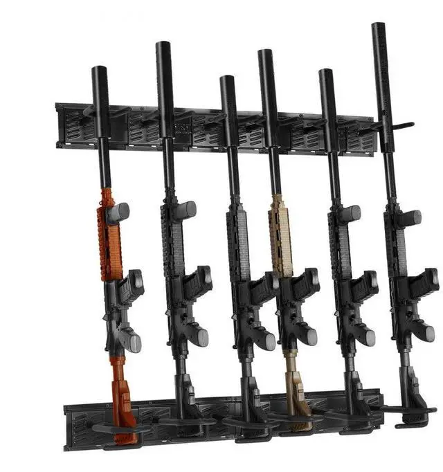Main image of VEVOR Gun Rack, Indoor Gun Rack Wall Mount, 6-Slot Vertical Rifle Shotgun Gun Rack, 180 lb Heavy Duty Metal Wall Gun Rack Display Stand with Soft Padding