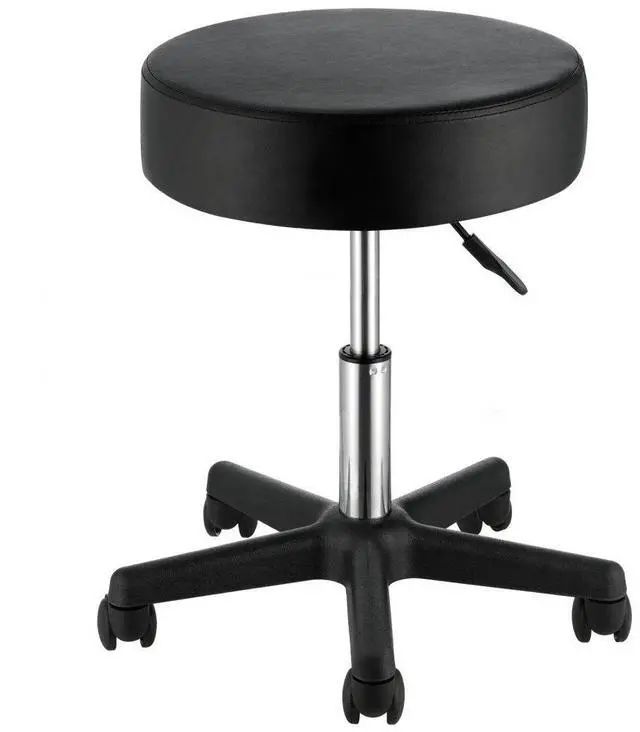 Main image of VEVOR Rolling Stools with Wheels, 400 LBS Weight Capacity Adjustable Height Stool with Ultra-Thick Seat Cushion, Swivel Stools Chair for Salon, Bar, Home, Office, Tatoo, Medical, Massage, Black