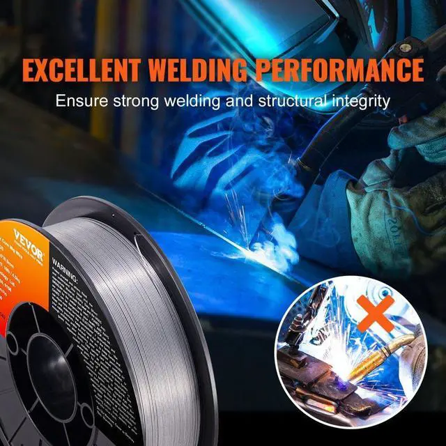 Alt view image 5 of 7 - VEVOR Flux Core MIG Welding Wire E71T-GS 0.035" 10LB Gasless Mild Steel MIG Wire