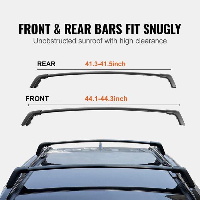 Alt view image 3 of 7 - VEVOR Roof Rack Cross Bars, Compatible with Toyota RAV4 2019-2023, 260lbs Load Capacity, Aluminum Anti-Rust Crossbars with Locks, Rooftop Cargo Bag Luggage Carrier (Not Fit for Adventure/TRD Off-Road)
