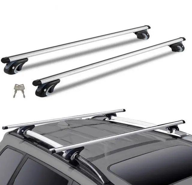Main image of VEVOR Universal Roof Rack Cross Bars, 54" Aluminum Roof Rack Crossbars, Fit Existing Raised Side Rail with Gap, 200 lbs Load Capacity, Adjustable Crossbars with Locks, for SUVs, Sedans, and Vans