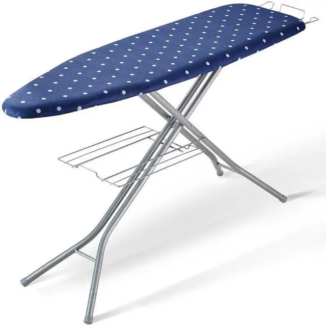 Main image of VEVOR Ironing Board with Bottom Storage Tray, Thickened 4 Layers Iron Board with Heat Resistant Cover and 100% Cotton Cover, 10 Adjustable Heights Ironing Board for Home Laundry Room Use (Size 55x15)