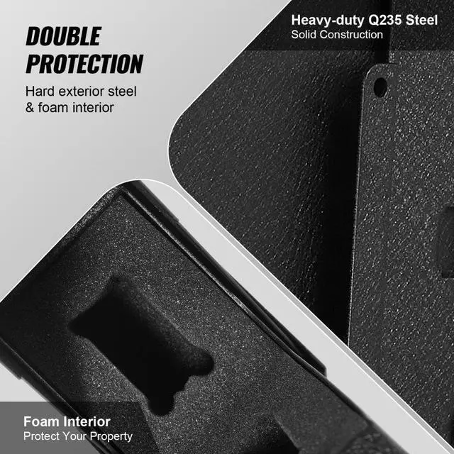 Alt view image 5 of 7 - VEVOR Mounted Gun Safe for Pistols, Biometric Gun Safe with Three Quick Access Ways of Fingerprints, Passwords and Keys, Handgun Safe for 1 Pistol for Home, Bedside, Nightstand, Wall