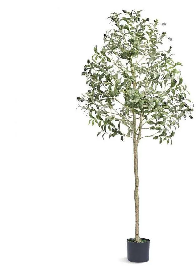 Main image of VEVOR Artificial Olive Tree, 5 FT Tall Faux Plant, Secure PE Material & Anti-Tip Tilt Protection Low-Maintenance Plant, Lifelike Green Fake Potted Tree for Home Office Warehouse Decor Indoor Outdoor