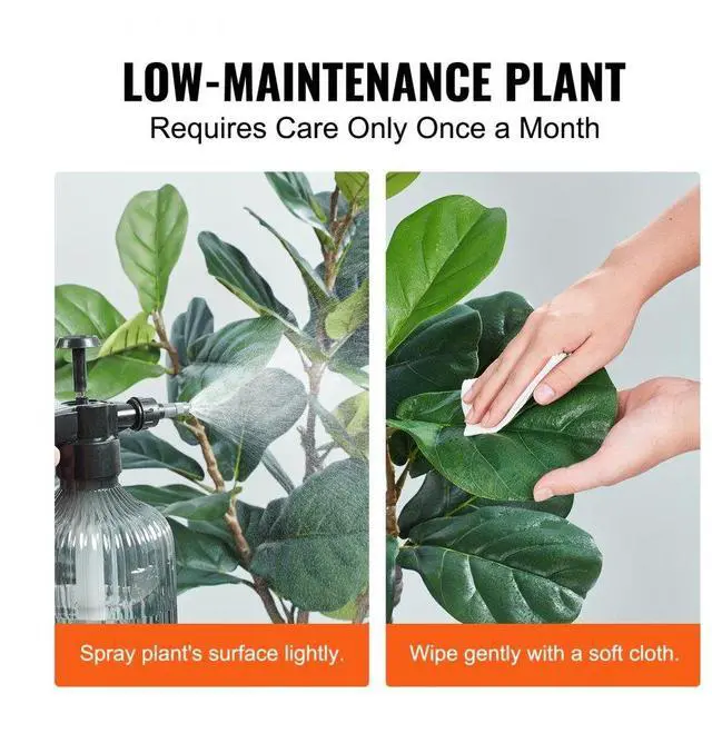 Alt view image 6 of 7 - VEVOR Artificial Fiddle Leaf Fig Tree, 6 FT, Secure PE Material & Anti-Tip Tilt Protection Low-Maintenance Faux Plant, Lifelike Green Fake Potted Tree for Home Office Warehouse Decor Indoor Outdoor