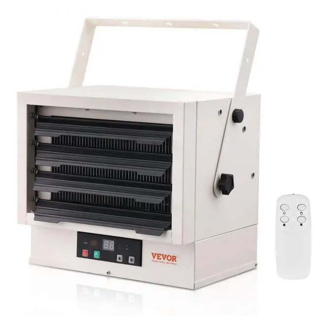 Main image of VEVOR Electric Garage Heater, 7500-Watt Digital Fan-Forced Wall/Ceiling Mount Shop Heater, with Remote Control Overheat Protection, Hardwired Heater with 9-Hour Timer, Ideal for Workshop, ETL Listed