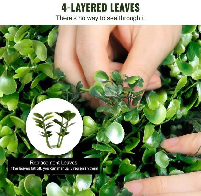 Alt view image 4 of 7 - VEVOR 2 pcs. Artificial Boxwood Tower Topiary Spiral Artificial Plant 122cm high Decorative Plant Green Plastic PE Iron Topiary Plants incl. 10 pcs. Replacement Leaves