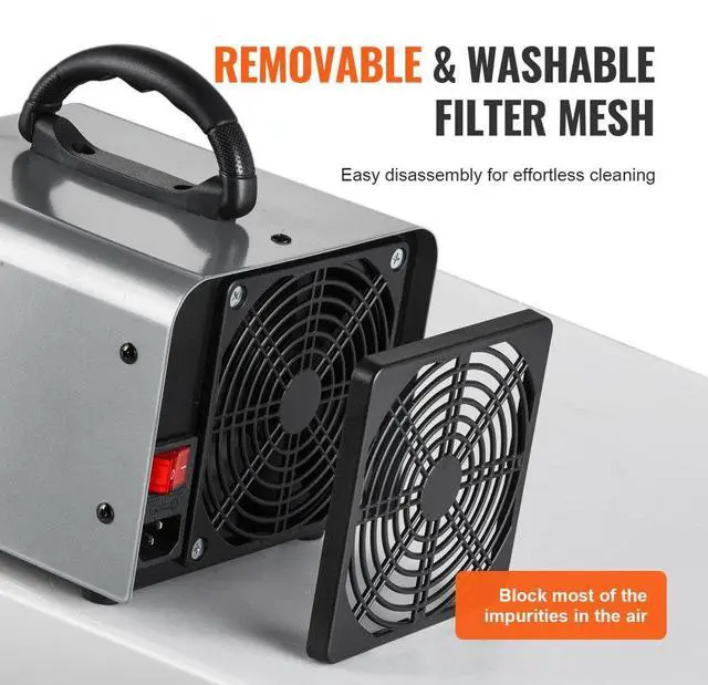 Alt view image 4 of 7 - VEVOR Ozone Generator, 36000mg/h Ozone Machine Odor Remover, High Capacity Commercial/Industrial Ozone Generator Machine, Home Air Ionizers Deodorizer with 0-120 min Time Setting for Rooms, Cars, Pets