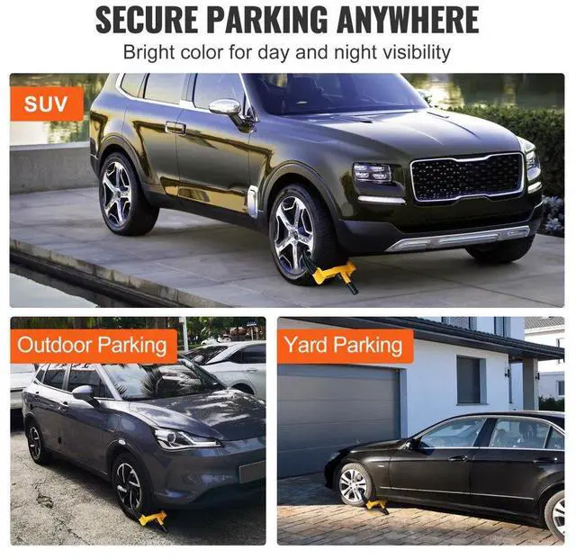 Alt view image 6 of 7 - VEVOR Wheel Lock, 2 Packs Universal Wheel Clamp Lock, Adjustable Anti Theft Trailer Lock Wheel Clamp, Heavy-duty Steel Tire Lock for ATV SUV Car Golf Cart Boats Motorcycles, with 6 Keys