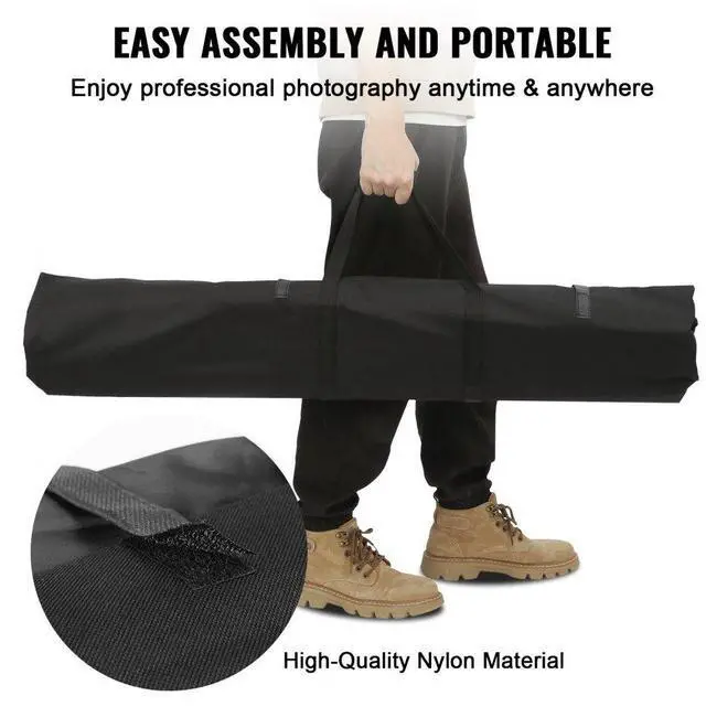 Alt view image 5 of 8 - Vevor 12 X 10 Ft Heavy Duty Backdrop Stand  Height Adjustable Photography Backdrop Stand  Background Support System With 6 Clamps And A Carry Bag  For Party  Wedding  Display  Photo