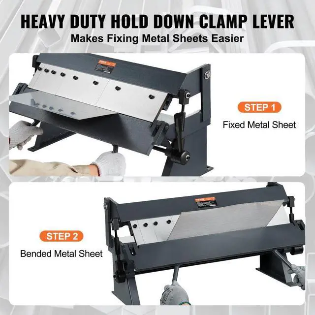 Alt view image 4 of 14 - VEVOR Box and Pan Brake, 24-Inch, 0-130 Degrees Sheet Metal Bending Brake, Portable Metal Bender with 20 Gauge Low Carbon Steel 14 Gauge Aluminum Capacity, 5 Adjustable Fingers for Metal Bending