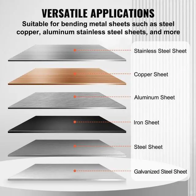 Alt view image 6 of 14 - VEVOR Box and Pan Brake, 24-Inch, 0-130 Degrees Sheet Metal Bending Brake, Portable Metal Bender with 20 Gauge Low Carbon Steel 14 Gauge Aluminum Capacity, 5 Adjustable Fingers for Metal Bending