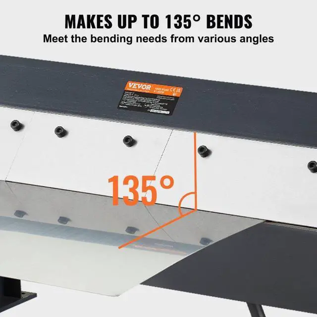 Alt view image 5 of 14 - VEVOR Box and Pan Brake, 24-Inch, 0-130 Degrees Sheet Metal Bending Brake, Portable Metal Bender with 20 Gauge Low Carbon Steel 14 Gauge Aluminum Capacity, 5 Adjustable Fingers for Metal Bending