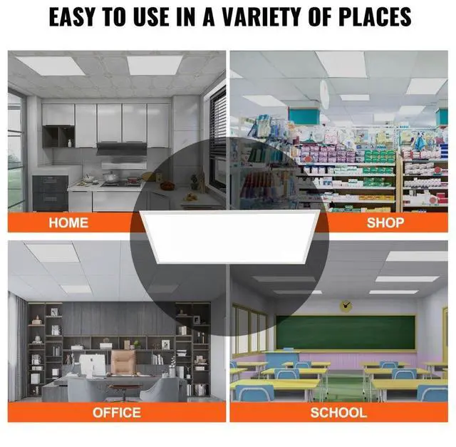 Alt view image 6 of 7 - VEVOR 1 Pack 2x4 FT LED Flat Panel Light, 6000LM 50W, Surface Mount LED Drop Ceiling Light Fixture with Adjustable Color Temperature 3500K/4000K/5000K, Ultra Thin for Home Off Tested to UL Standards