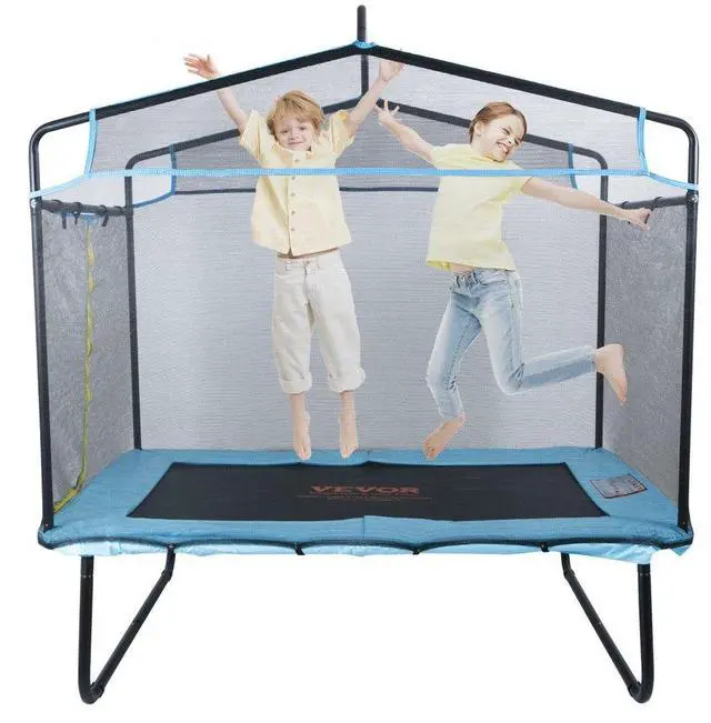 Main image of VEVOR 6FT Trampoline for Kids, 72" Indoor/Outdoor Toddlers Trampoline, Mini Baby Trampoline with Safety Enclosure Net, Gymnastics Bar, Hammock, Recreational Trampoline Birthday Gift for 3+ Years Kids