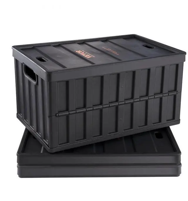 Main image of VEVOR Collapsible Storage Bins with Lids, 65L 3 Packs, Folding Plastic Stackable Utility Crates with Handles, Large Heavy Duty Containers for Clothes, Toys, Books, Snack, Shoes, and Grocery Organizing