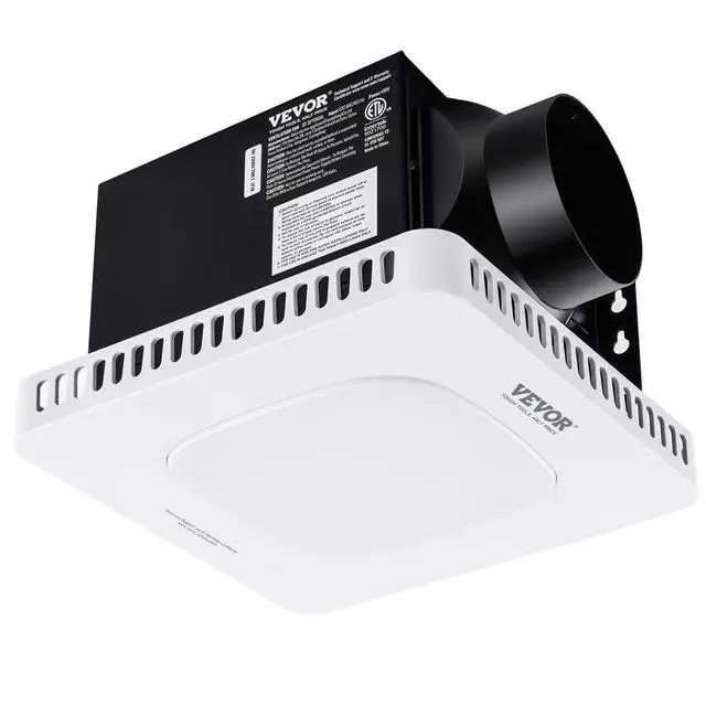 Main image of VEVOR Bathroom Exhaust Fan, 80 CFM High-Efficiency Ventilation, 1.5sones Low Noise Operation All-Copper Motor, Energy-Saving Bathroom Ceiling Fan, No Need For Attic Access, For Various Ceilings