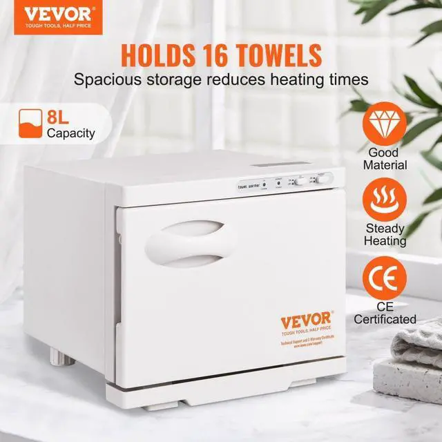 Alt view image 2 of 7 - VEVOR Hot Towel Warmer, 8L Spa Hot Towel Warmer Cabinet, 2-in-1 Towel Warmer with Stainless Steel Rack, Holds up to 16 Towels, All-round Heating for Facials, SPA, Massage, Salon, Bathroom, Esthetician