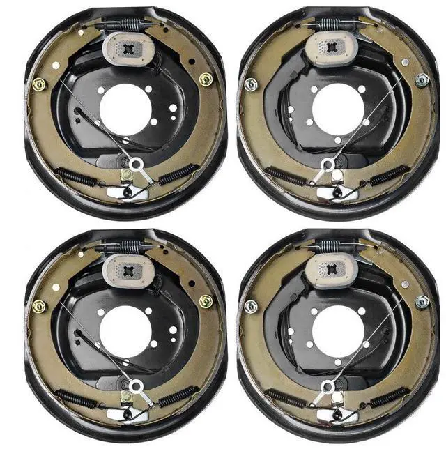 Main image of VEVOR Electric Trailer Brake Assembly, 12" x 2", 2 Pairs Self-Adjusting Electric Brakes Kit for 7000 lbs Axle, 5-Hole Mounting, Backing Plates for Braking System Part Replacement (2 Right + 2 Left)
