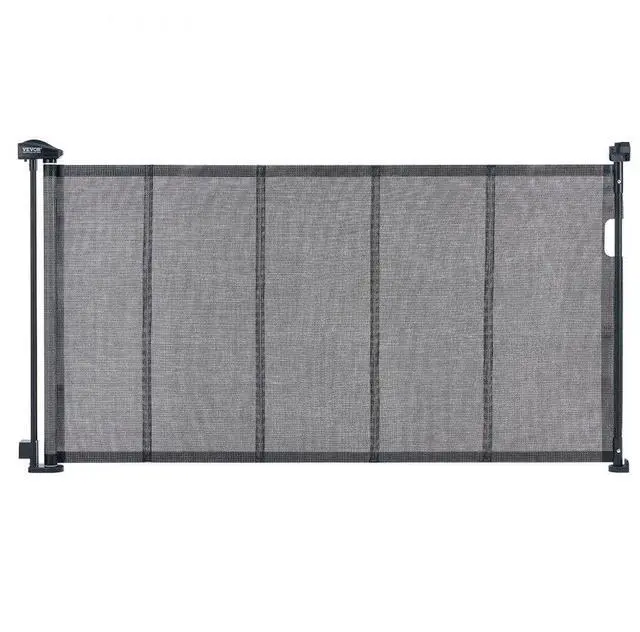 Main image of VEVOR Retractable Baby Gate, 34.2" Tall Mesh Baby Gate, Extends up to 60" Wide Retractable Gate for Kids or Pets, Retractable Dog Gates for Indoor Stairs, Doorways, Hallways, Playrooms, Black