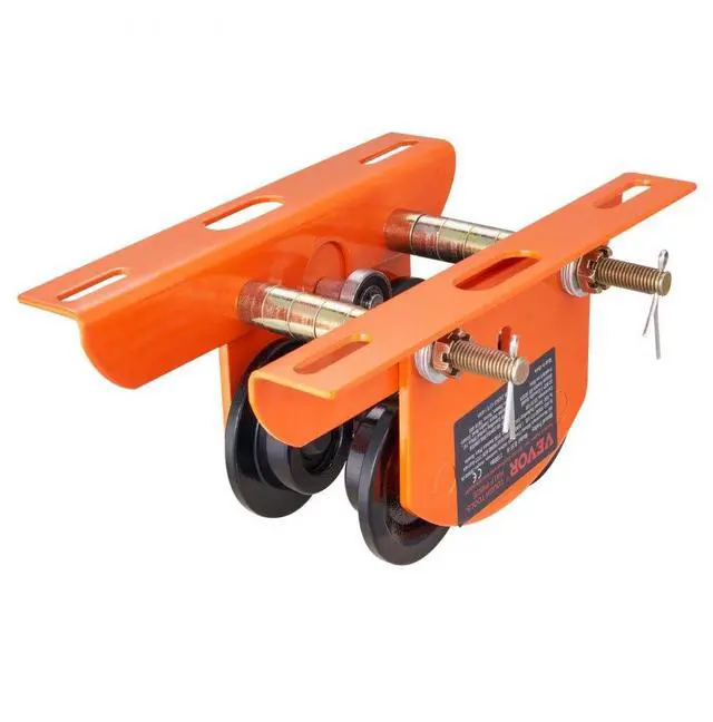 Main image of VEVOR Electric Hoist Manual Trolley, 1100 lbs/0.5 Ton Capacity for PA200 PA250 PA300 PA400 PA500, Push Beam Trolley with Dual Wheels, 2.36"-4.72" Adjustable Flange Width for Straight Curved I Beam