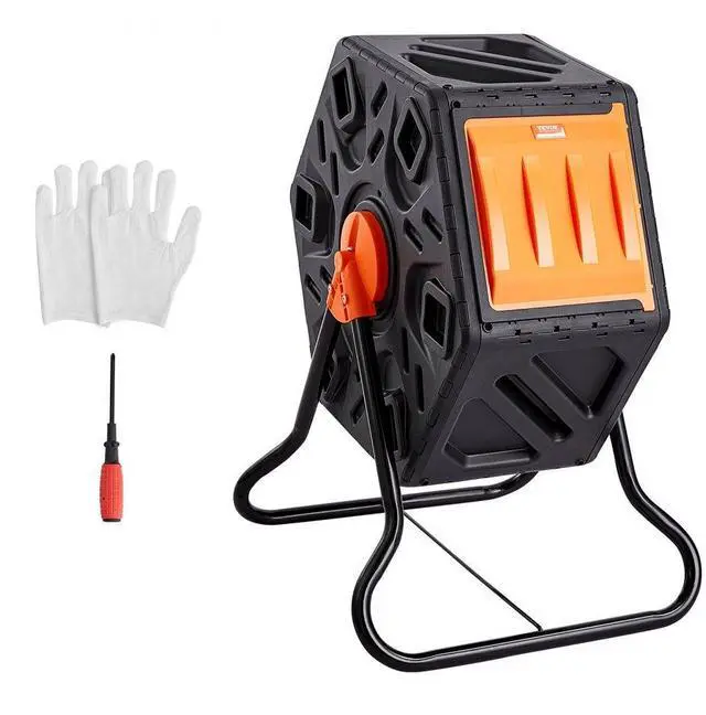 Main image of VEVOR Compost Bin, 18.5-Gal Composting Tumbler, Compact Single Rotating Chamber with Sliding Door and Steel Frame, BPA Free  Small Composter Bin Tumbler for Garden, Kitchen, Yard, Outdoor